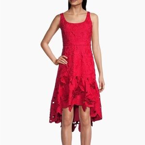 Ungaro Abigail Cut-Out Floral Cotton High-Low Dress